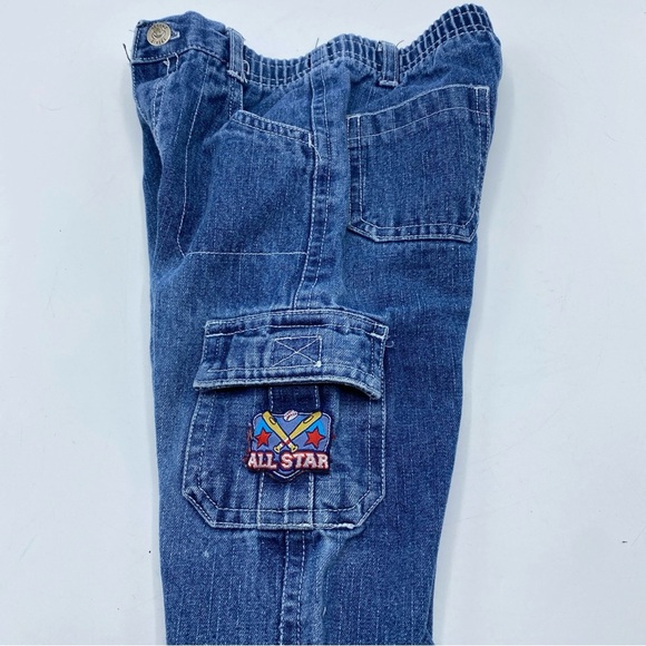 Vintage Sesame Street size 12 months jeans All Star Baseball Boys Baby Y2K - Picture 5 of 6